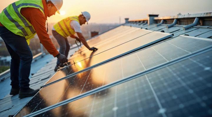 Installation de panneaux photovoltaïques