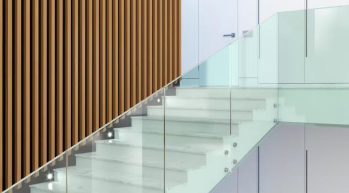 garde-corps vitré sans poteaux